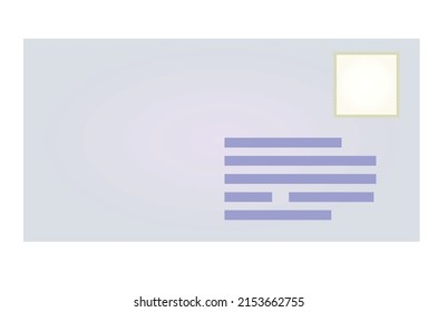 Icono de correo azul. ilustración vectorial
