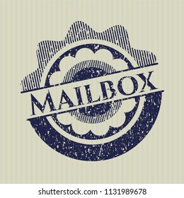 Blue Mailbox rubber stamp