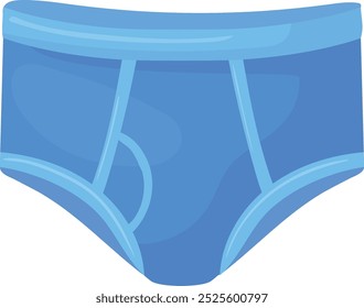 Blue male briefs cartoon icon. Male panties isolated on white background