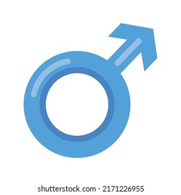 Blue Male Gender Symbol Icon