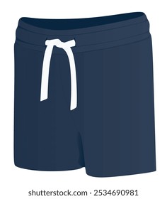 Pantalones cortos masculinos azules. Ilustración vectorial