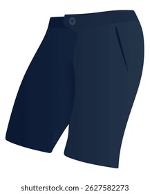 Blue  male shorts. vector illustration