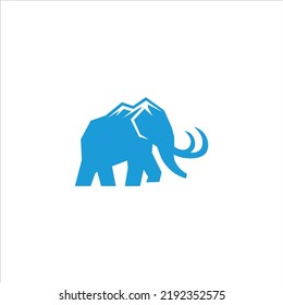 Blue mammoth bold logo design