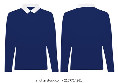 Blue man jumper. vector illustration