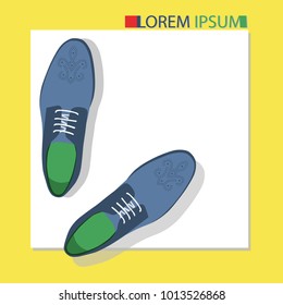 blue man shoes vector