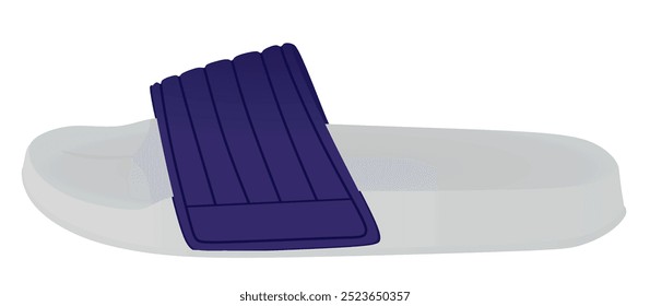 Blue  man slippers. vector illustration
