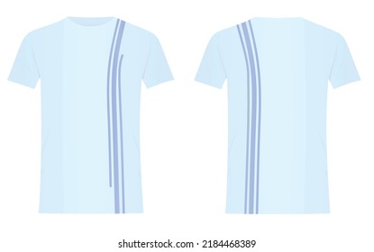 Blue man t shirt line pattern. vector illustration