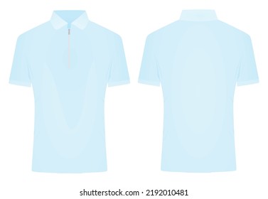 Blue man zip top t shirt. vector illustration