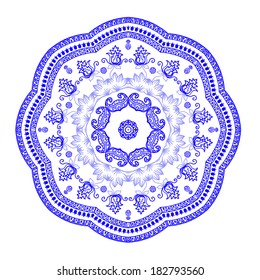 Blue mandala ornament