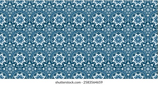 Blue Mandala Pattern – Intricate Seamless Decorative Design