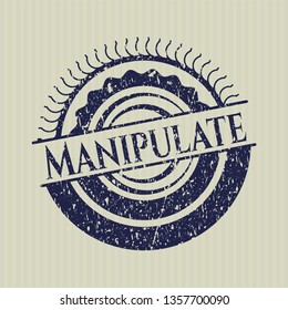 Blue Manipulate distress rubber stamp