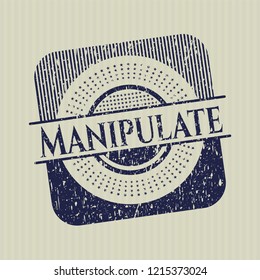 Blue Manipulate distressed rubber seal with grunge texture