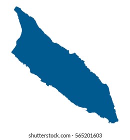 Blue map of aruba