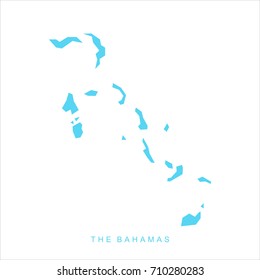 Blue map of the Bahamas. vector illustration eps10.