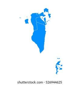Blue map of bahrain