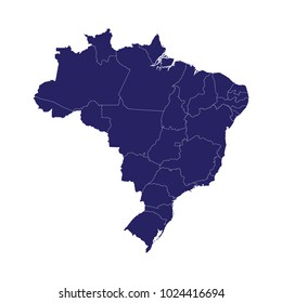 Blue map of Brazi