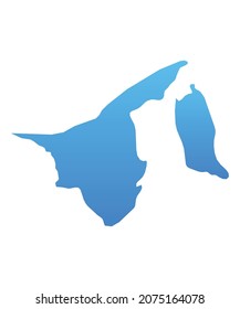 Blue map of Brunei.Vector illustration for infographic and marketing projects.