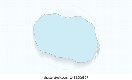 Mapa azul de las Islas Cook, Mapa de las Islas Cook con las fronteras de los estados, mapa de ilustración detallada del país.