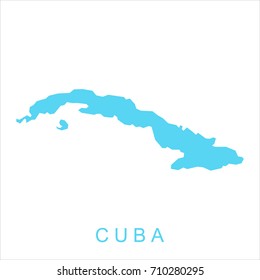 Blue map of Cuba. vector illustration eps10.