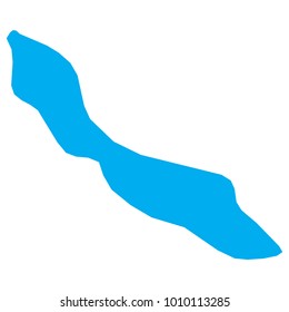 Blue map of Curacao