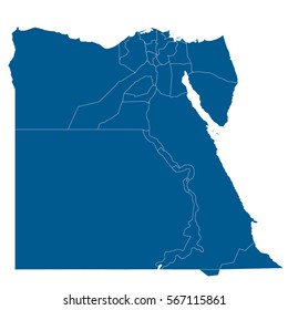 Blue map of equatorial Guinea