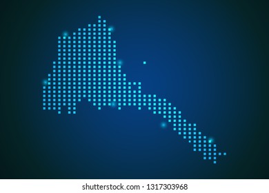 Blue map of Eritrea - Eritrea polka dots on dark background symbol for your web site design map logo, app, ui, travel vector eps10.