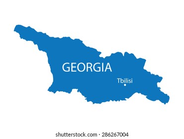 blue map of Georgia