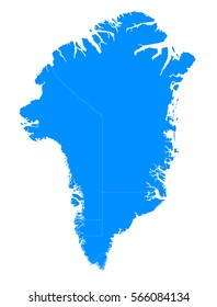 Blue map of greenland