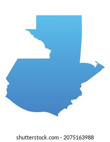Blue map of Guatemala.Vector illustration for infographic and marketing projects.