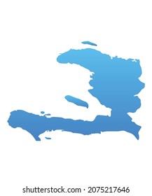 Mapa azul de Haití.Ilustración vectorial para proyectos de infografía y marketing.