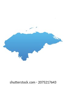 Blue map of Honduras.Vector illustration for infographic and marketing projects.