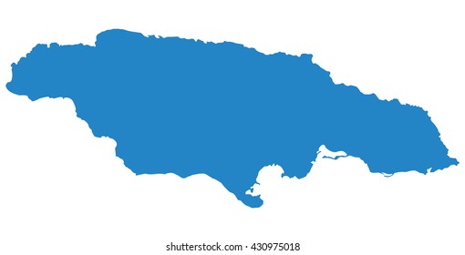 blue map Jamaica