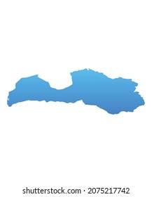 Mapa azul de Letonia.Ilustración vectorial para proyectos de infografía y marketing.