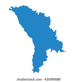 blue map of Moldova