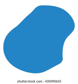 blue map of Nauru land version