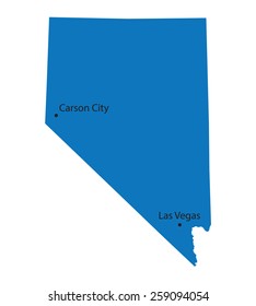 blue map of Nevada