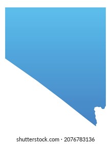 Blue map of Nevada.Vector illustration for infographic and marketing projects.
