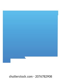 Blue map of New Mexico.Vector illustration for infographic and marketing projects.