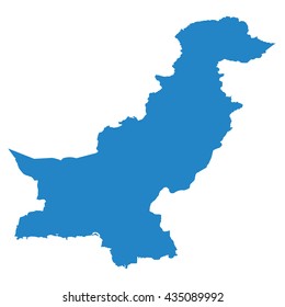 blue map of Pakistan
