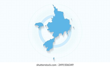 Blue Map of Sark, Sark map with borders of the states, country high detailed illustration map.