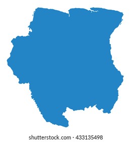 blue map Suriname