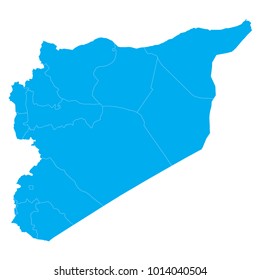 Blue Map of Syria