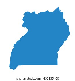 blue map Uganda