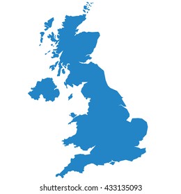  blue map of United Kingdom