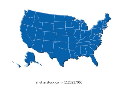 Vector Usa Map States Usa Map Stock Vector (Royalty Free) 1797490033 ...