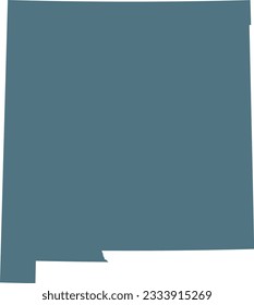 Blue Map of US federal state of New Mexico