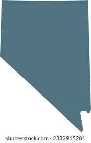 Blue Map of US federal state of Nevada 