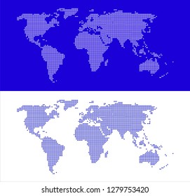 blue map vector