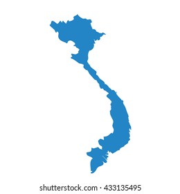 blue map Vietnam