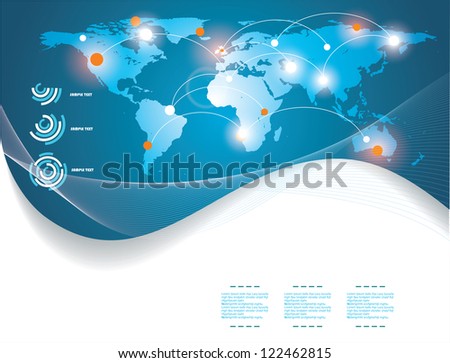 blue map of the world
